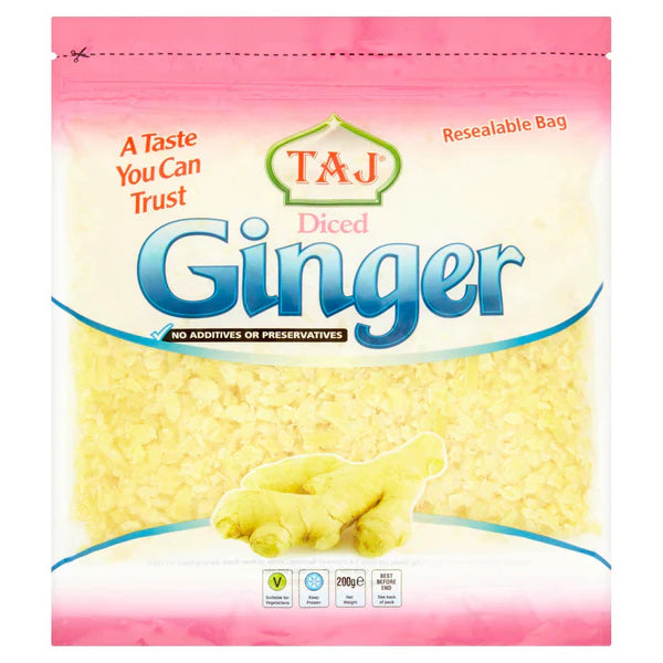 Shop Taj Diced Ginger 200g at Grocerywala