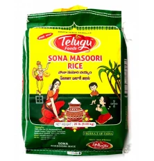 Shop Telugu Foods Sona Masoori Rice - 9.08kg at Grocerywala