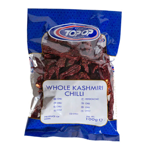 Shop Topop Chilli Whole Kashmiri - 100g at Grocerywala