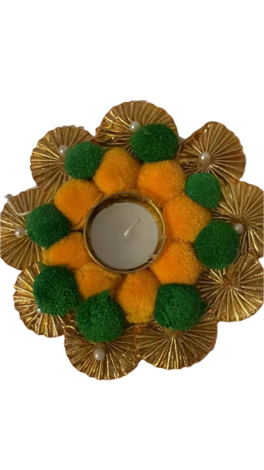 Shop Designer Diya Handcrafted- Green (single) at Grocerywala