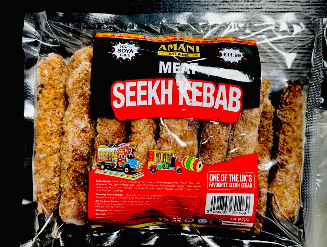 Amani Meat Seekh Kebab Frozen (14 pcs) - 900g