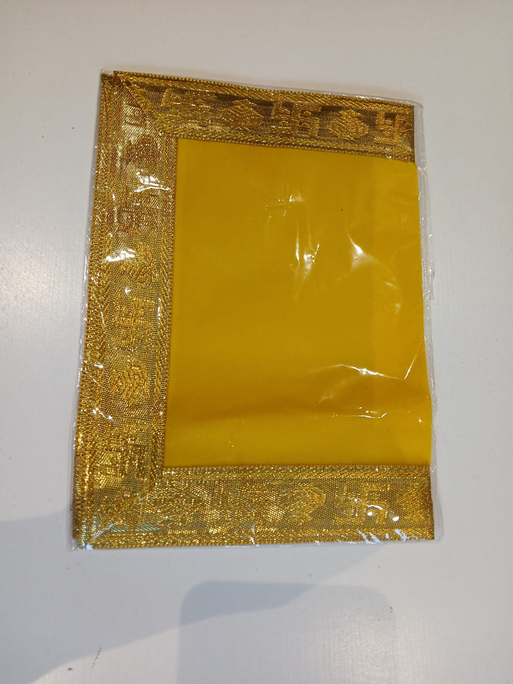 Shop Yellow Pooja Velvet Cloth (9â€ X 13â€) at Grocerywala