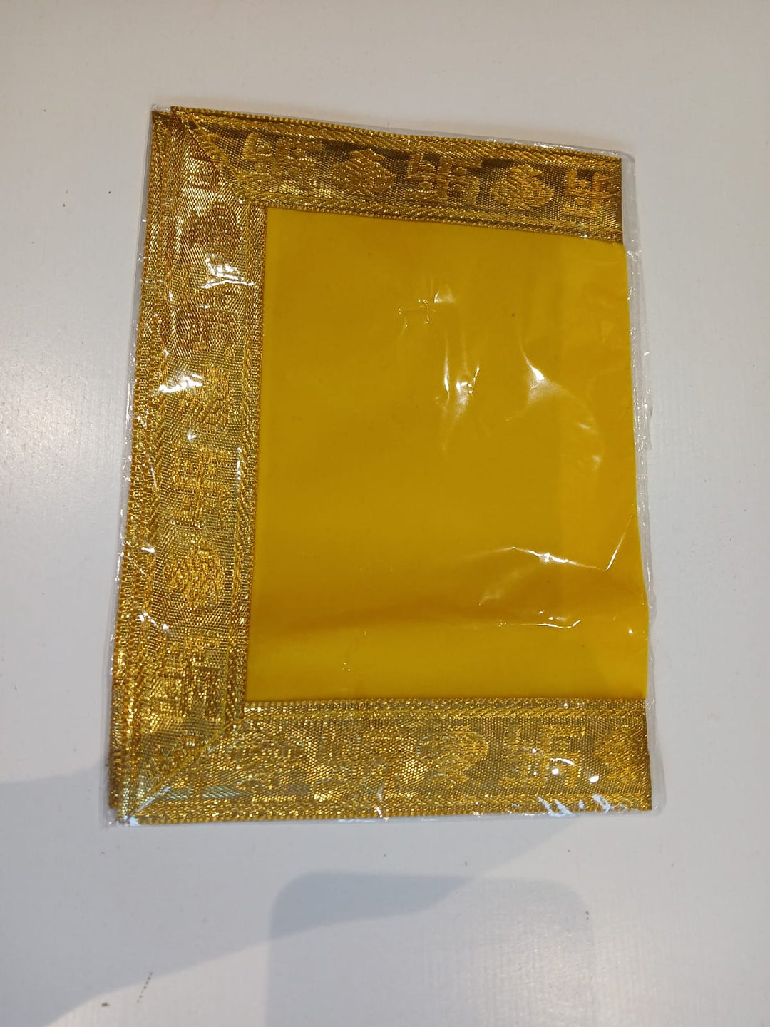Shop Yellow Pooja Velvet Cloth (9â€ X 13â€) at Grocerywala