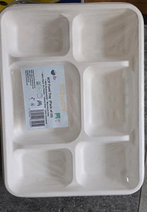 Ecowarg 6CP Food Tray (25Pcs)