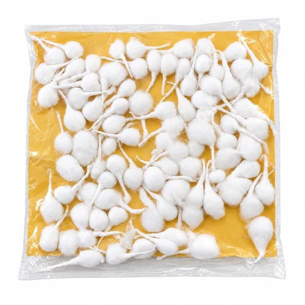 Round Cotton Wicks Baati - 50 pcs
