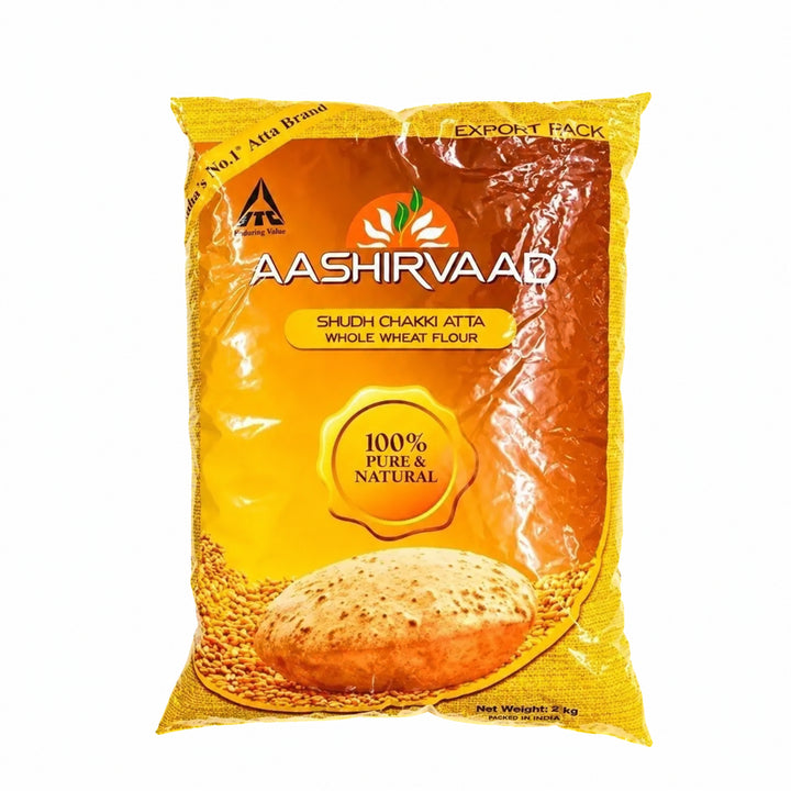 Aashirvaad Shudh Chakki Atta whole wheat flour 2kg export pack