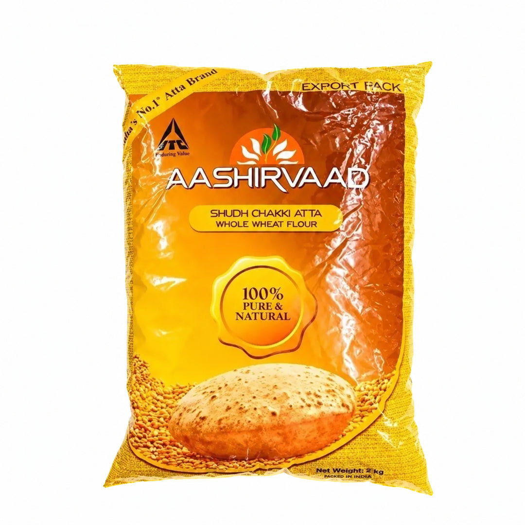 Aashirvaad Shudh Chakki Atta whole wheat flour 2kg export pack