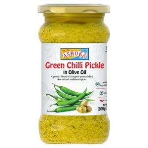 Ashoka Pickle Green Chilli (Olive Oil) - 300g