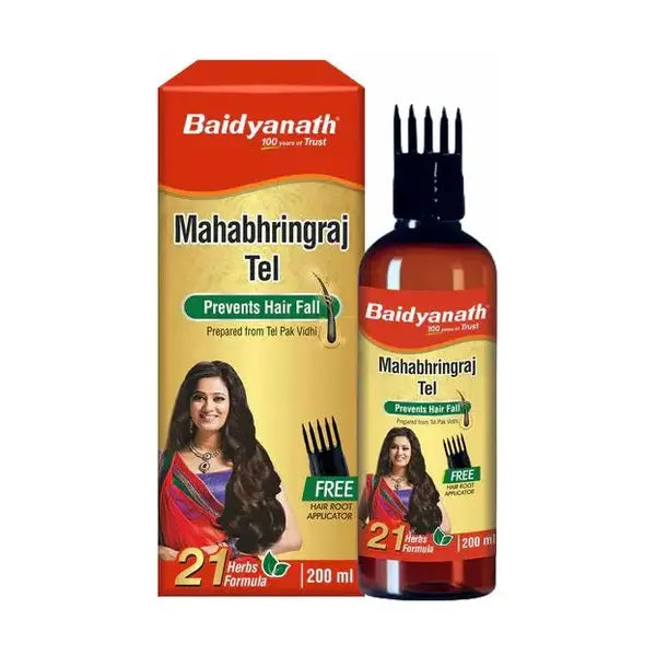 Baidyanath Mahabhringraj Hair Oil 200ml bottle and carton