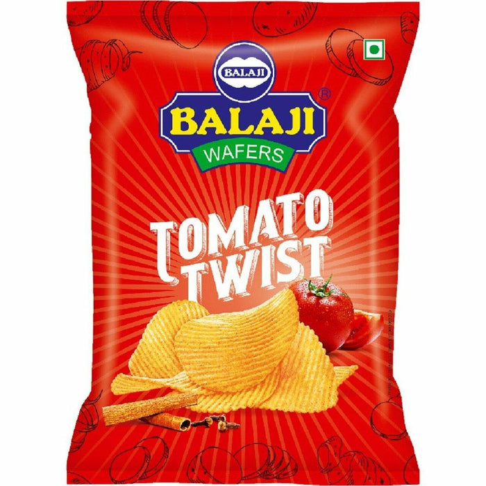 Shop Balaji Tomato Twist (tomato potato wafer) - 135g at Grocerywala