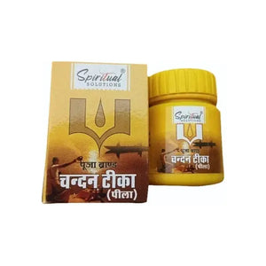 Chandan Tika yellow 40g pooja tilak powder pack