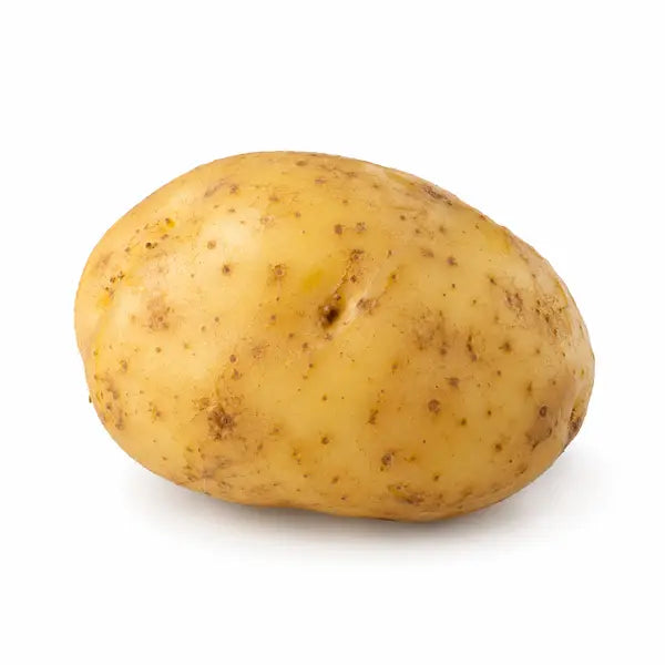 Fresh Cyprus potatoes on a white background