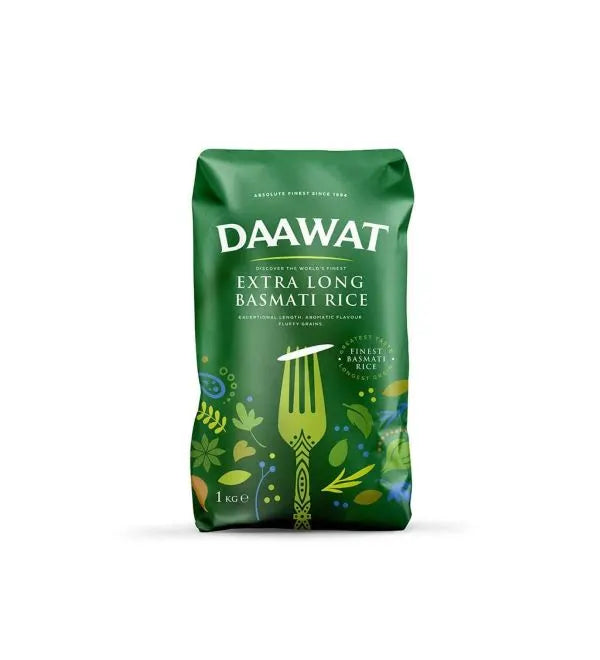 Daawat extra long basmati rice 1kg packet