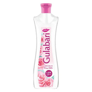 Dabur Gulabari premium rose water 400ml bottle on white
