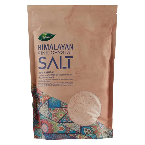 Dabur Himalayan pink crystal salt 1kg retail pouch