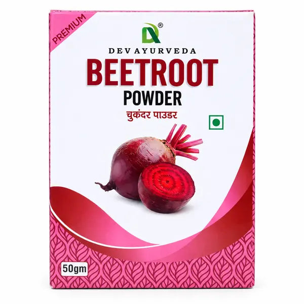 Dev Ayurveda Beetroot Powder 50g premium product box