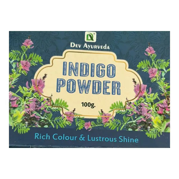 Dev Ayurveda Indigo Powder 100g blue botanical pack