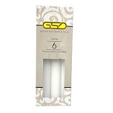 Shop GSD Candle White (pack of 10) at Grocerywala