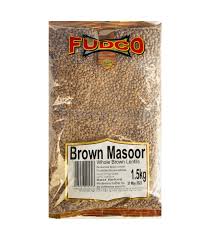 Shop Fudco Brown Whole Lentils (Masoor Dal) - 1.5kg at Grocerywala