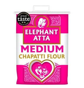 Elephant atta medium 5kg wheat flour pack