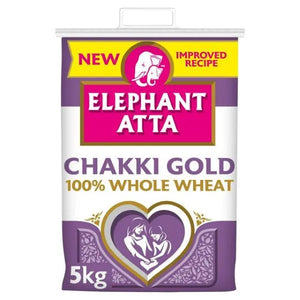 Elephant chakki gold atta 5kg whole wheat flour bag