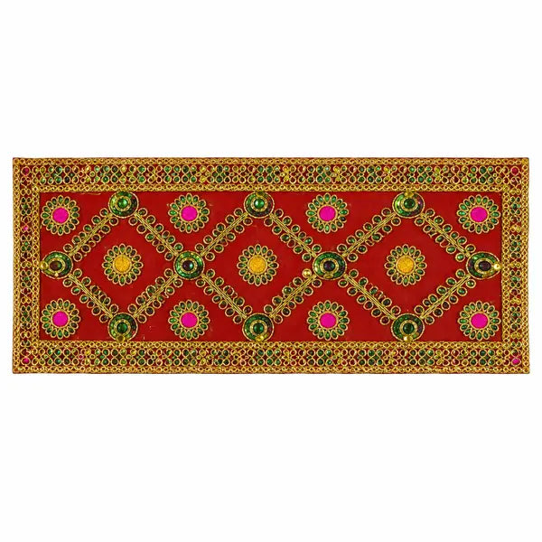 Embroidered Mata Ki Chunni Red, 15 × 6.5 Inch