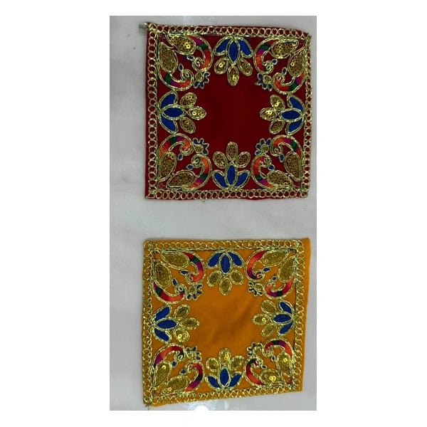 Puja Aasan Small Random Colour – 6 × 5.5 Inch
