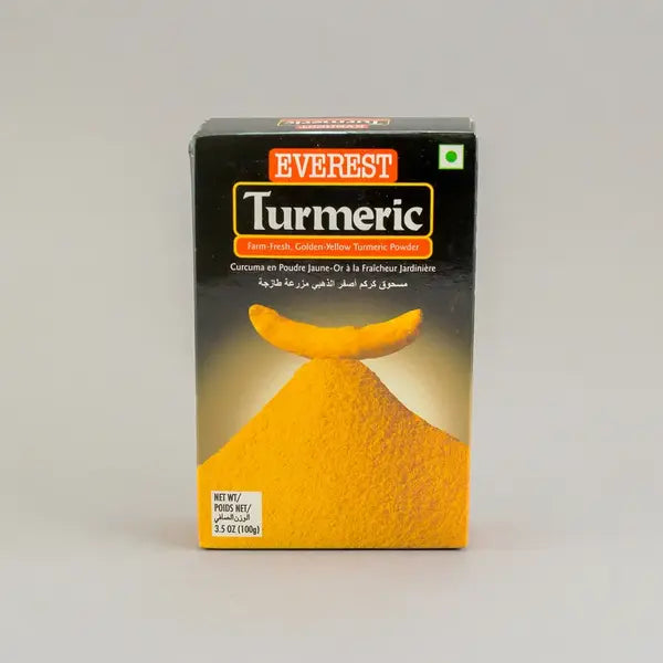 Everest Turmeric Powder Haldi 100g pure Indian ground spice box