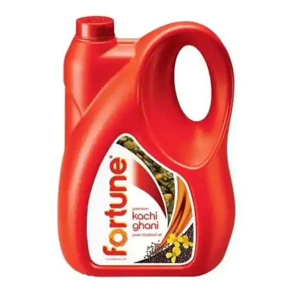 Fortune Kachi Ghani pure mustard oil, 5 litre bottle