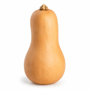 Fresh whole butternut squash on a clean white background