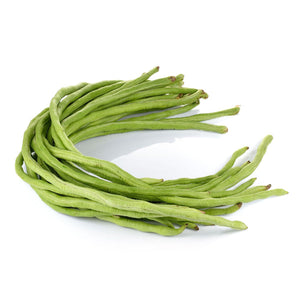 Fresh green yard-long beans for South Asian cooking