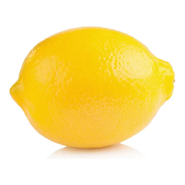 Fresh yellow lemon whole fruit isolated on a white background