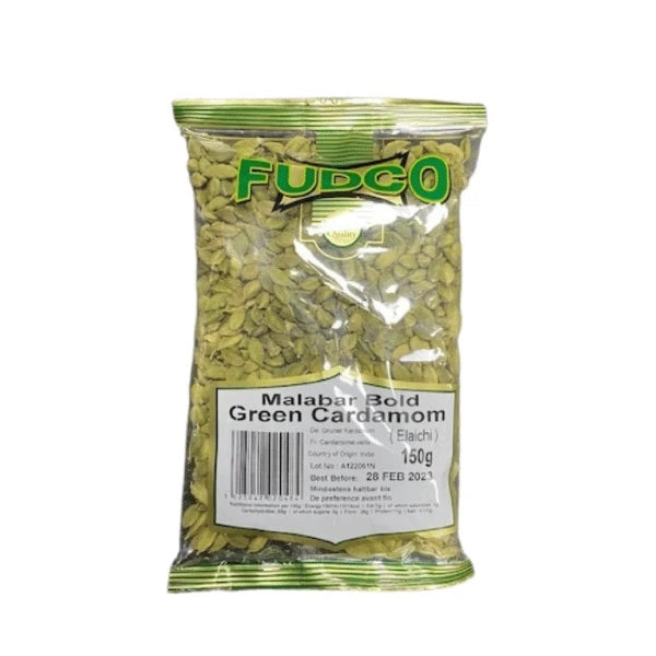 Fudco Cardamom Green Malabar Bold (Elaichi) - 150g