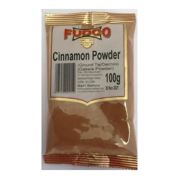 Fudco ground cinnamon Dalchini spice powder, 100g pouch