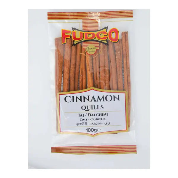 Fudco whole cinnamon quills Dalchini sticks, 100g pouch
