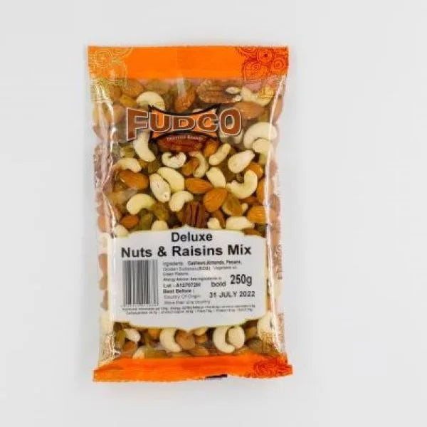 Fudco Deluxe Nuts & Raisins Mix - 250g