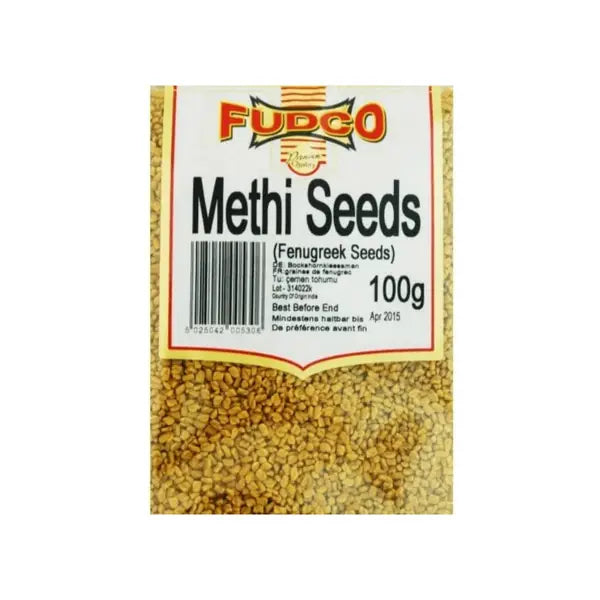 Fudco fenugreek seeds Methi whole spice pack, 100g