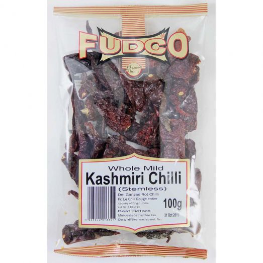 Fudco Whole Kashmiri Chilli Mild - 100g