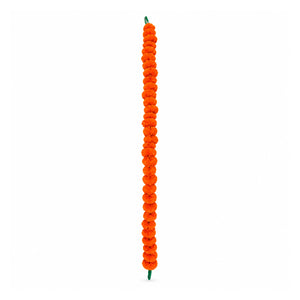 Orange 54-inch garland, one straight string on white background