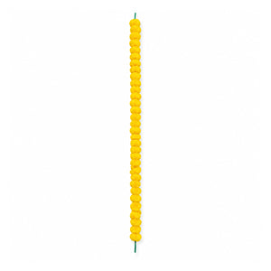 Yellow 54-inch garland, one straight string on white background