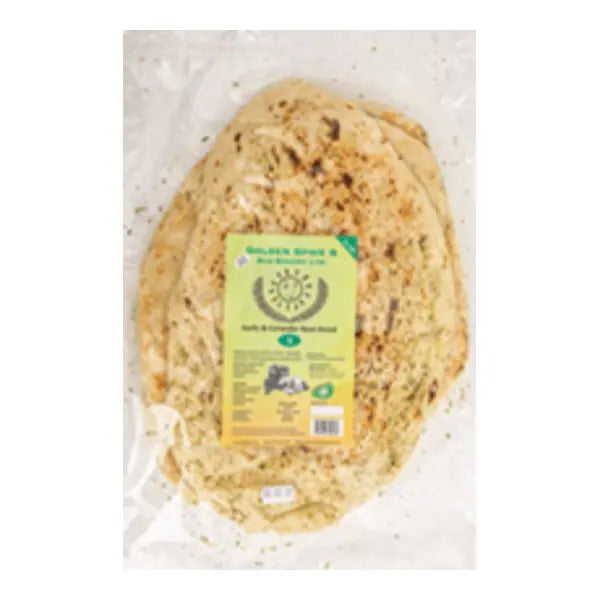 Golden Spike Brown Naan bread multipack in clear retail packaging