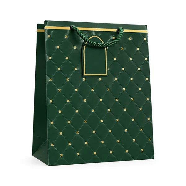 Green & Gold Floral Gift Bag