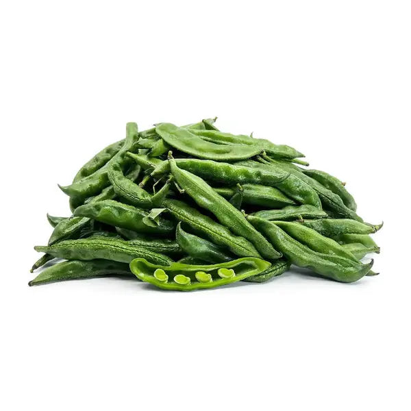 GroceryWala fresh G Papdi beans, available in 250g to 1kg packs