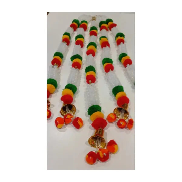 Grocerywala decorative pom-pom garland set with five festive strings
