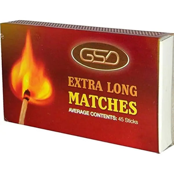 GSD extra long household matches box with 45 sticks