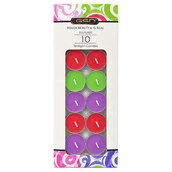 GSD Tealight Coloured 10 pcs
