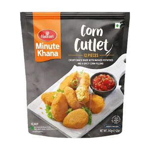 Haldiram corn cutlets frozen, 12 pieces, 340g pack