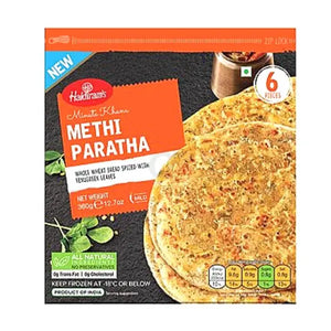 Haldiram methi paratha frozen, 6 pieces, 300g pack