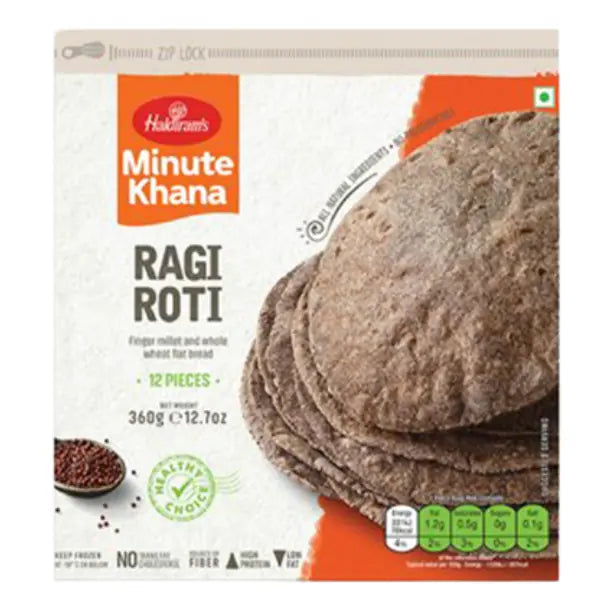 Haldiram frozen ragi roti, 12 pieces, 360g pack