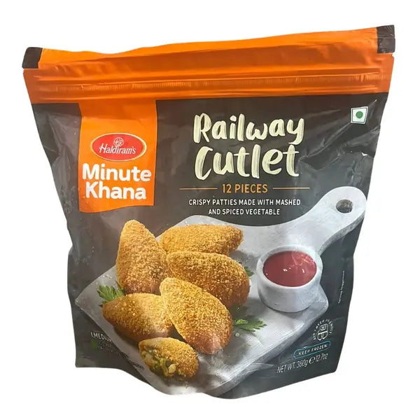 Haldiram frozen railway cutlets, 12 pieces, 360g pack